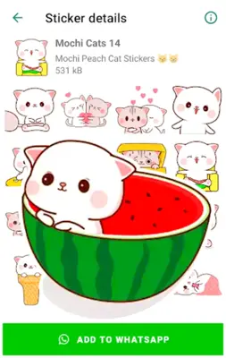 Mochi Cat Stickers android App screenshot 2