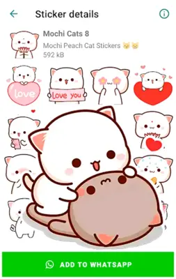 Mochi Cat Stickers android App screenshot 5