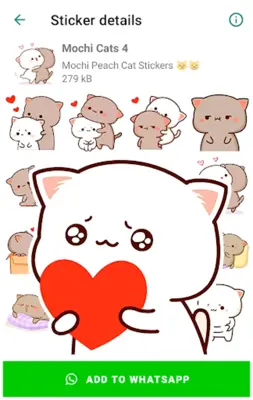 Mochi Cat Stickers android App screenshot 6